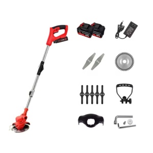 Masina de tuns iarba multidimensionala fara fir, 2 acumulatori 48V, ATT®, 18000rpm, Rosu/Argintiu