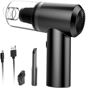 Mini Aspirator portabil pentru masina 2 in 1 fara fir cu incarcare prin USB, Negru, Selling Depot® - Img 7
