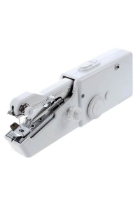 Mini masina de cusut portabila, pentru cusaturi usoare, practica, accesorii incluse,3 bobine incluse, materiale de calitate, 1000 imp/min, alb