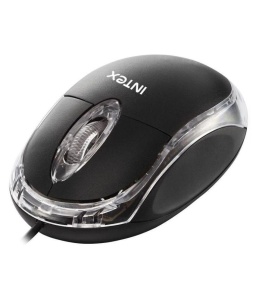 Mouse INTEX IT-OP14, cu fir, negru