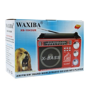 Radio portabil MP3, USB, SD, 3 frecvente AM/FM/SW, acumulator, Waxiba - Img 2