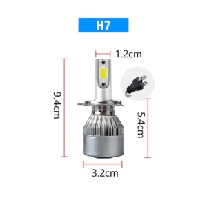 Set 2 becuri LED H7 Tiessa, 6000K, 36w, cu 2 faze de lumina alb-rece, aluminiu - Img 3