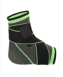 Set 2 Glezniere Elastice, orteze de protectie, prindere cu benzi de fixare elastice, tip bandaj, negru cu verde - Img 2
