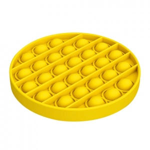 Set 2 Jucarii antistres din silicon, Pop it now, Push Bubble, forma Unicorn Portocaliu si Cerc Galben 18/13 cm, LikeStore - Img 7