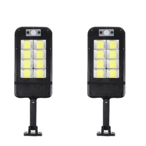 Set 2 lampi solare stradale cu panou solar si telecomanda, 160 x LED COB, 3 moduri de functionare, K KATHODE