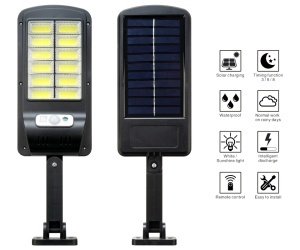 Set 2 x lampa cu incarcare solara, 120 x LED, 3 moduri de functionare, buton ON/OFF, telecomanda K KATHODE - Img 4