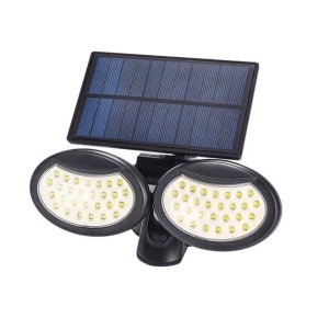 Set 3 lampi ajustabile cu incarcare solara, K KATHODE, SH-056, 56 x LED SMD, senzor de miscare/amurg/stare de veghe, Negre - Img 2