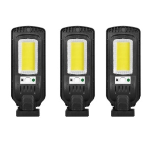 Set 3 x lampa stradala cu incarcare solara, 264 x LED COB, 3 moduri de functionare, buton ON/OFF, rotatie 360°, telecomanda inclusa, T-160A K KATHODE