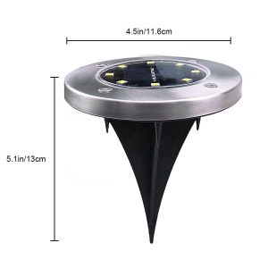 Set 4 lampi solare cu lumina calda, senzor de lumina si 8 leduri cu fixare in sol - Img 4