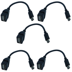 Set 5 Cabluri Otg Usb mama - mini usb tata Cabluri date casa de marcat.