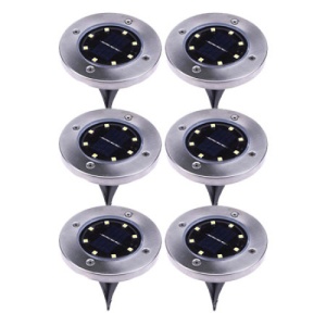 Set 6x Lampa Cu Incarcare Solara Rapida SI Timp Mare De Utilizare, Tip Spot Cu 8 Leduri, Pentru Gradina, WaterProof, IP65, Carcasa Din Metal Rezistent, FAINTEC