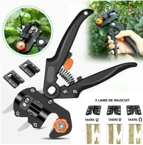 Set Aparat profesional, Cleste pentru altoit cu 3 lame plus rola banda altoit - Img 2