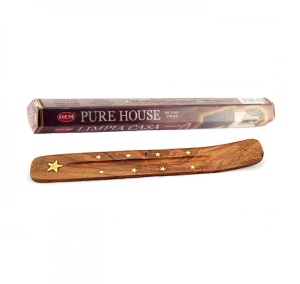 Set betisoare parfumate HEM Pure House + suport lemn