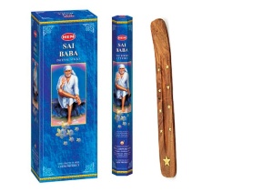 Set betisoare parfumate Hem SAI BABA -1 set x 6 cutii X 20 betisoare + 1 SUPORT LEMN - Img 2