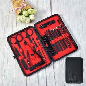 Set manichiura/pedichiura, Inox, 18 Piese, Negru - Img 7