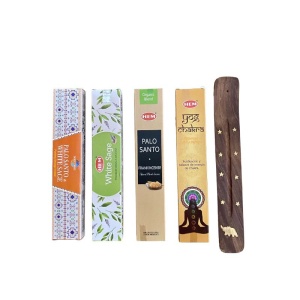 Set mixt 80 betisoare parfumate premium HEM, Palo santo&white sage, white sage, palo santo, yog chakra+suport betisoare din lemn