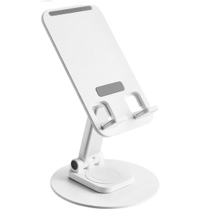 Suport de birou pentru telefon, rotatie 360°, ajustabil, pliabil, reglabil pe inaltime, alb K KATHODE
