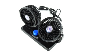 Ventilator auto dublu EVO, 12V,2 Ventilatoare Independente Rotative,2 trepte Putere