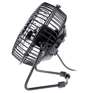 Ventilator de masa Timeless Tools cu USB, 0.25 W, Silentios, 360°, Palete durabile din aluminiu, 15 x 14 x 8.5 cm, Negru - Img 2