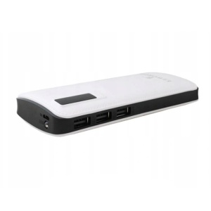 Acumulator Extern - 20000 mAh, 3 x USB, Alb/Negru