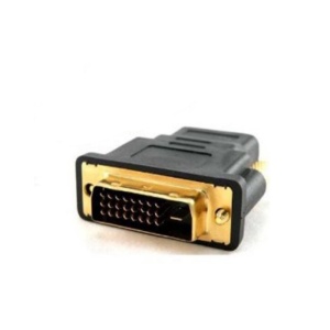 Adaptor Nelbo DVI la HDMI, tip tata-mama ecranat, mufe aurite, de calitate superioara - Img 2