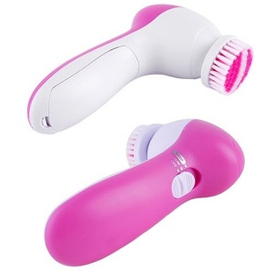 Aparat de Masaj si Curatare Faciala - Multifunctional, Compact, Elimina Imperfectiunile, Alb/Roz - Img 2