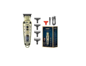 Aparat de tuns profesional, VGR, V-901, stil vintage, display LED, Auriu, K Kathode - Img 2