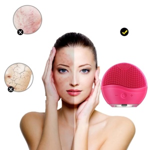 Aparat pentru curatare faciala Pilot, demachiere, masaj si lifting ten, din silicon rezistent la apa, waterproof, intensitate vibratii reglabila, USB - Img 2