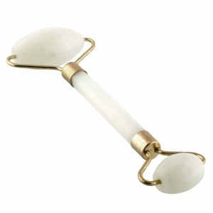 Aparat pentru masaj facial si corporal, jad, 2 role, multifunctional, alb