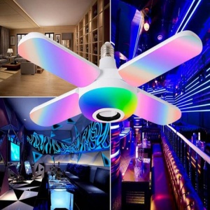 Aplica Smart pentru tavan, lumina LED RGB, boxa integrata, control prin telecomanda, Blasko - Img 3