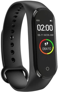 Bratara Smart M4, Smart Bracelet, compatibila Android si IOS, rezistenta la apa Ip67, Display OLED de 0.96inch negru