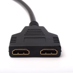 Cablu adaptor splitter HDMI tata la 2 HDMI mama fullHD 1080p, 30cm - Img 4