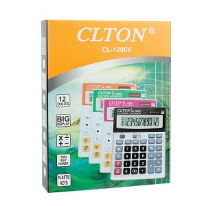 Calculator, de birou, albastru, 12 digiti, alimentare duala, afisaj mare - Img 2