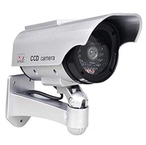 Camera de Supraveghere pentru Interior/Extrior Falsa , Alimentare Solara, Panou Solar Inclus, Lumina LED, Usor de montat si instalat, Design Ergonomic, Argintiu - Img 2