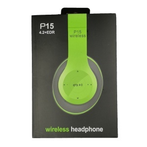 Casti bluetooth cu microfon si radio, P15 - verde - Img 2