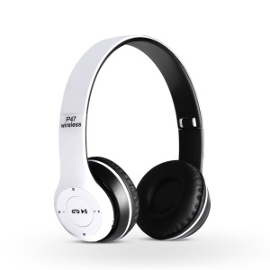 Casti bluetooth cu microfon si radio, P47 alb+ calendar personalizat electrics-shop cadou