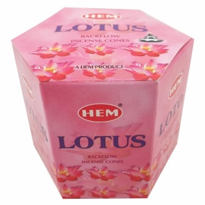 Conuri parfumate HEM Lotus , backflow fum greu - 40 buc