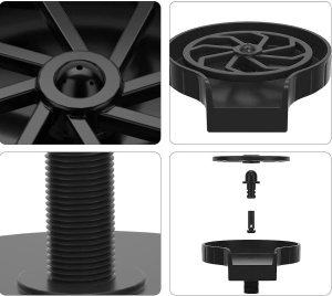 Dispozitiv Pentru Clatire Pahare/Sticle, Salestore.ro®, Spalare Rapida, Fixare Usoara Pe Chiuveta, Material Rezistent, Negru - Img 4