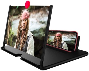 Ecran cu suport pliabil pentru marirea imaginii de pe telefonul mobil, Lupa, 10 Inch, Negru, LikeStore - Img 7