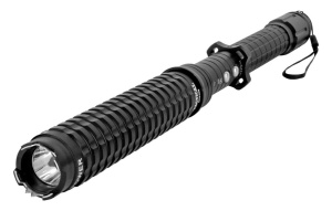 Electrosoc tip baston cu lanterna, duraluminiu, POLICE HY-X10, 49 cm, negru mat - Img 2