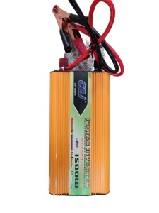 Invertor Automat de Tensiune , Putere 1500 W, DC12V - AC220V & DC5V, Temperatura -10 si +50 grade C, Compact, Usor de folosit, Negru/Portocaliu - Img 2