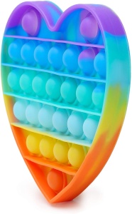 Jucarie antistres din silicon, Pop it Now and Flip It, Inima, Multicolor - Img 2