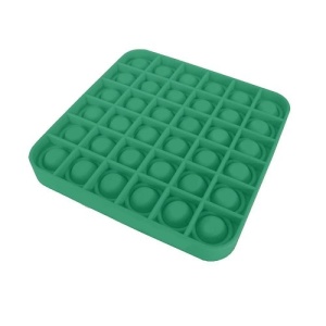 Jucarie Senzoriala Antistres din silicon Pop it Now, Push Bubble, patrat, verde