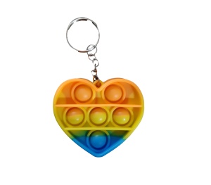 Jucarie senzoriala antistres POP IT tip breloc, forma de inima 1, multicolor K KATHODE