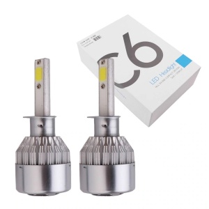 Kit 2 becuri halogen led auto h4 36w 3800 lumeni 6000k C6 12-24v