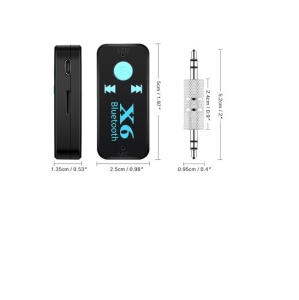 Kit Auto Bluetooth X6, 3.5 mm, 2.4 GHz, IntelliSec®, Negru - Img 2