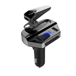 Kit modulator MP3 + Handsfree cu casca bluetooth 12V, 2 x USB, Distanta maxima 10 metri