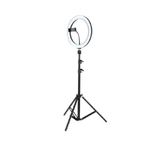Lampa circulara Ring Light, 120 x LED SMD, 10 trepte lumina, telecomanda pe fir, trepied inclus