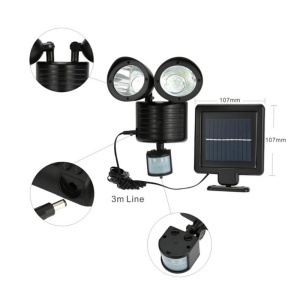 Lampa cu incarcare solara si panou solar, 24 leduri, senzor de miscare, buton ON/OFF K KATHODE - Img 5
