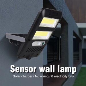 Lampa LED COB perete, solara, C-51, cu senzor 36smd/5500k - Img 2